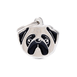 MyFamily Friends Fawn Pug Pet ID Tag, Medium
