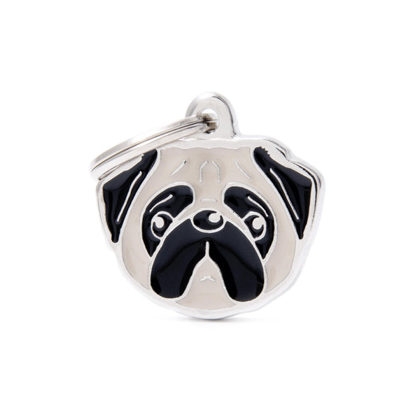 MyFamily Friends Fawn Pug Pet ID Tag, Medium