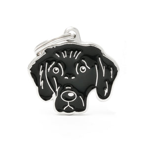 MyFamily Friends Flat Coated Retriver Pet ID Tag, Medium