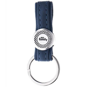 MyFamily Keyring Bilbao Antique Brass, Blue