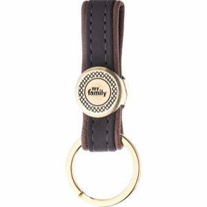 MyFamily Keyring Bilbao Antique Brass, Brown