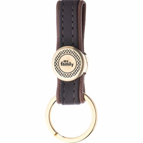 MyFamily Keyring Bilbao Antique Brass, Brown