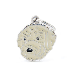MyFamily Friends Romagna Water Dog Lagotto Romagnolo Pet ID Tag, Cream, Medium