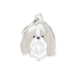MyFamily Friends Shih Tzu Pet ID Tag, Grey, Medium