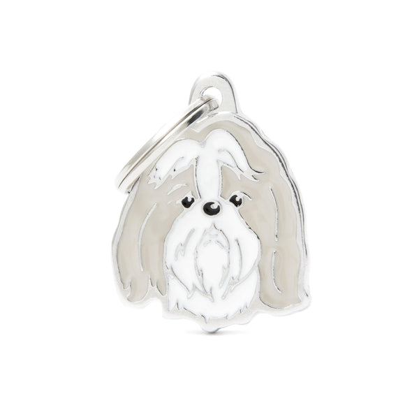 MyFamily Friends Shih Tzu Pet ID Tag, Grey, Medium