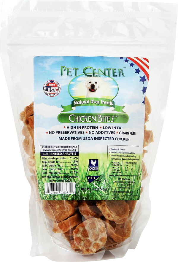 Pet Center Chicken Bites Dog Treats, 8-oz