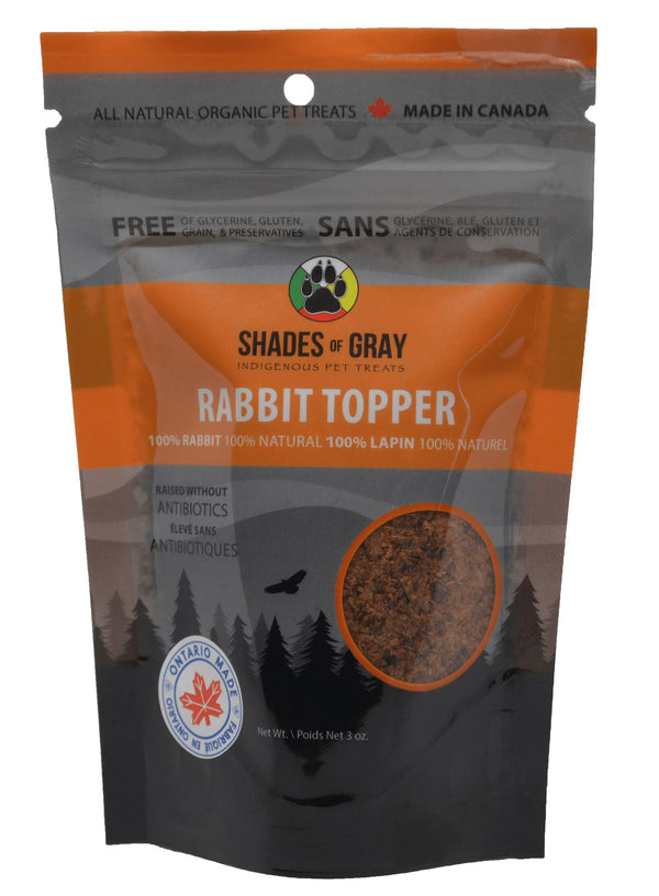 Shade's of Grey by Indigenous Pet Garniture alimentaire pour chiens et chats au lapin.