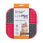 LickiMat Slomo Cat Slow Feeder Mat, Red, 8-in x 8-in