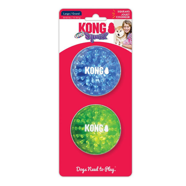 KONG Squeezz Geodz Squeaky Dog Toy, Assorted