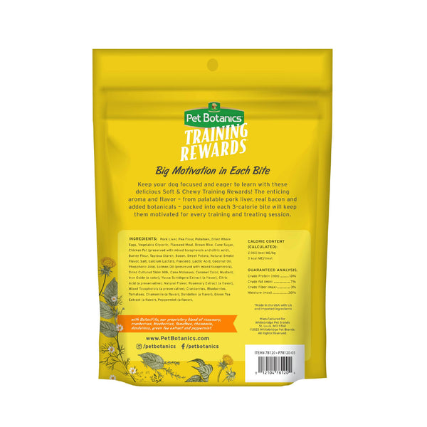 Pet Botanics Training Rewards Bacon Flavor Dog Treats, 20-oz