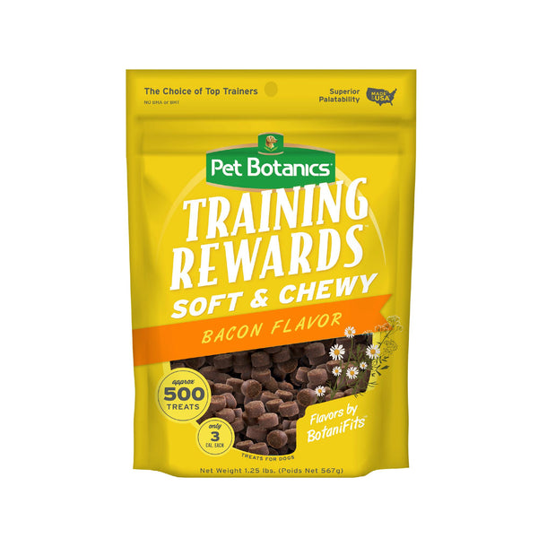 Pet Botanics Training Rewards Bacon Flavor Dog Treats, 20-oz