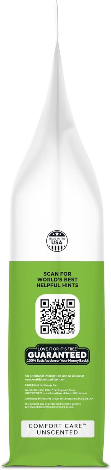 World's Best Litière agglutinante pour chats sans parfum Confort soin