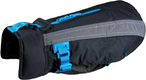 RC Pets Vortex Parka Dog Coat, Black/Cyan