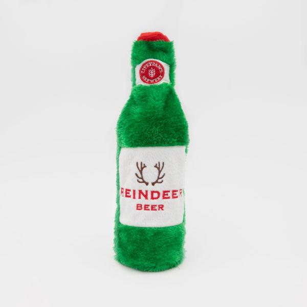 ZippyPaws Holiday Happy Hour Crusherz Reindeer Beer Dog Toy