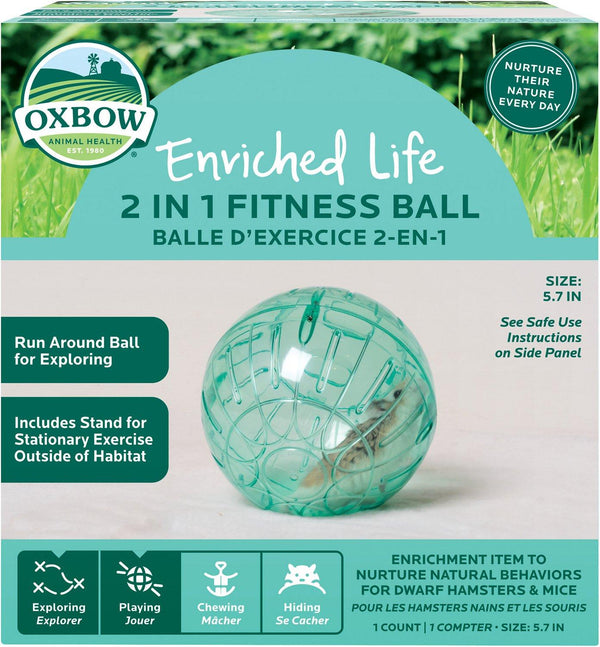 Oxbow Enriched 2 en 1 Fittness Ball Petit Animal Jouet