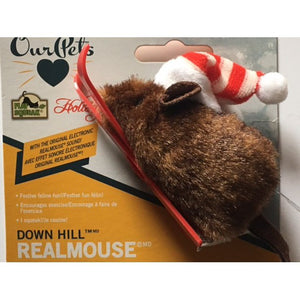 OurPets Jouet souris réaliste Holiday Down Hill pour chats