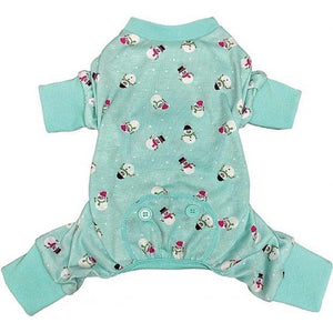 Ethical Fashion Pet Holiday Snowman Dog Pajamas, Blue