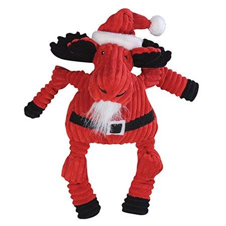 HuggleHounds Knottie Santa Moose Dog Toy