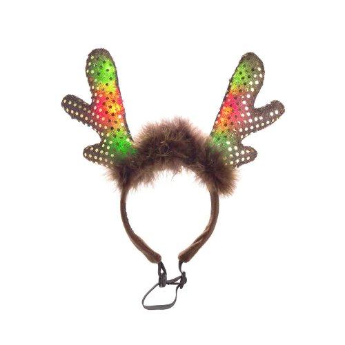 Outward Hound Holiday LED Headband Antlers for Dogs