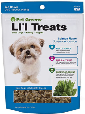 Pet Greens Healthy Salmon Semi-Moist Li'l Dog Treats, 6-oz