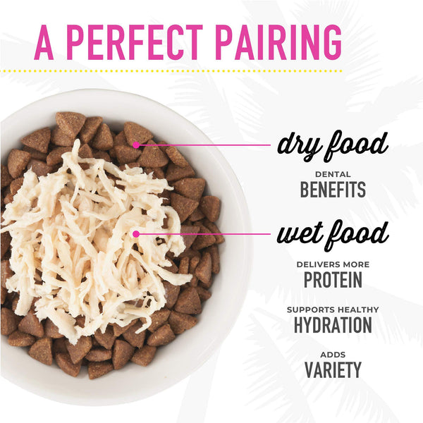 Tiki Cat Baby Mousse & Shreds Poulet, Saumon, Foie de Poulet Kitten Nourriture pour Chats en Conserve