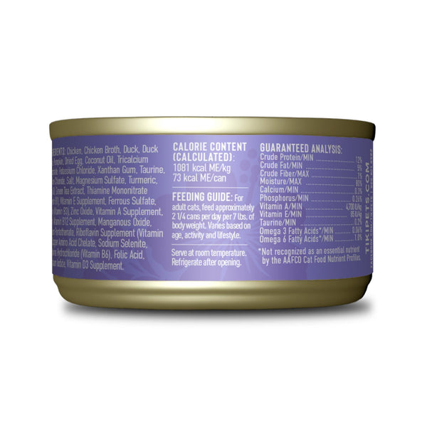 Tiki Cat Silver Senior Mousse & Shreds Poulet, canard et foie de canard Nourriture pour chat en conserve