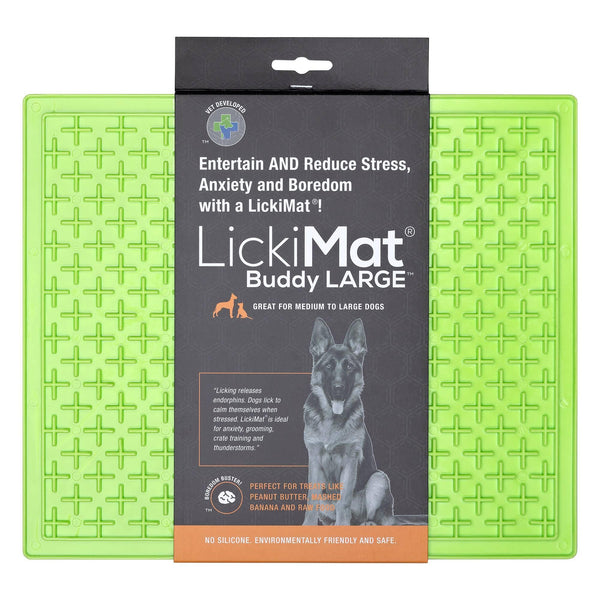 Lickimat Buddy Dog Slow Feeder Mat, Green
