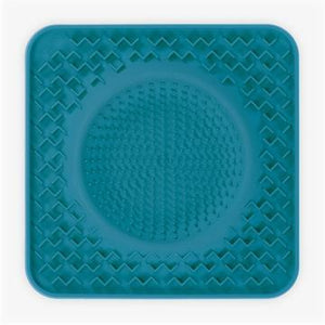 Messy Mutts Tapis D'Alimentation Thérapeutique En Silicone Avec Bol Intégré, Bleu, 10-in x 10-in