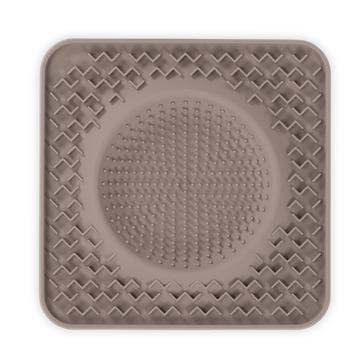 Messy Mutts Tapis D'Alimentation Thérapeutique En Silicone Avec Bol Intégré, Gris, 10-in x 10-in
