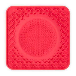 Messy Mutts Tapis D'Alimentation Thérapeutique En Silicone Avec Bol Intégré, Pastèque, 10-in x 10-in