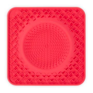 Messy Mutts Tapis D'Alimentation Thérapeutique En Silicone Avec Bol Intégré, Pastèque, 10-in x 10-in