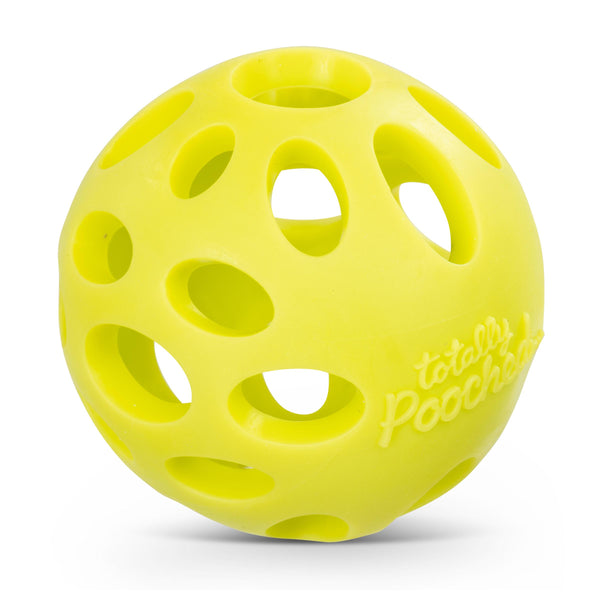 Messy Mutts "Totally Pooched, Huff'N Puff Ball" Jouet En Caoutchouc Pour Chien, Balle, Verte