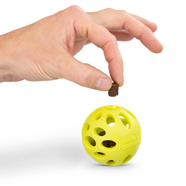 Messy Mutts "Totally Pooched, Huff'N Puff Ball" Jouet En Caoutchouc Pour Chien, Balle, Verte