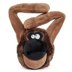 GoDog Action Plush Ape Dog Toy, Brown