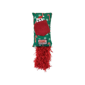KONG Holiday Kickeroo Jouet Rechargeable pour Chat, Rouge/Vert, Taille Unique