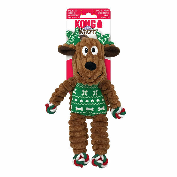 KONG Holiday Floppy Knots Reindeer Dog Toy