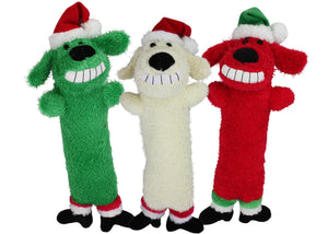 Multipet Holiday Loofa Santa Dog Toy
