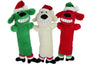 Multipet Holiday Loofa Santa Dog Toy