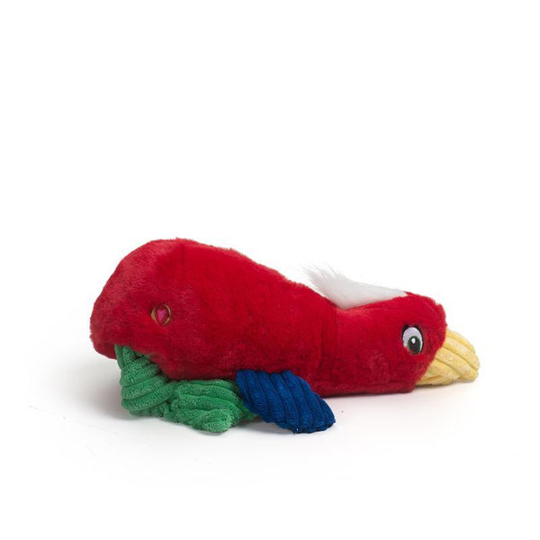 HuggleHounds Fuzzy Flock Parrot Knottie Dog Toy