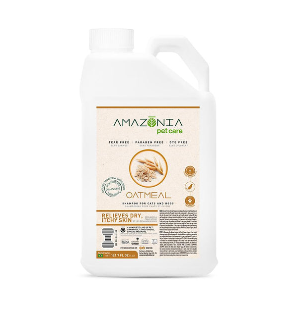 Amazonia Shampoing Pour Chien & Chat "Oatmeal" Pour La Peau Sèche & Démengeaisons