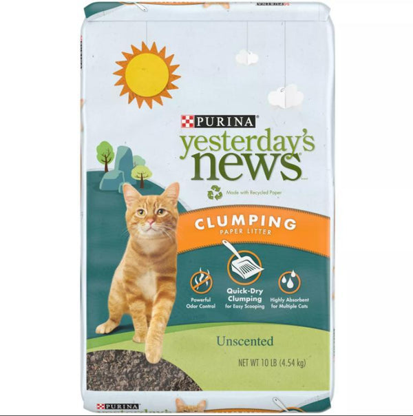 Purina Yesterday's News Litière agglomérante pour chats sans parfum