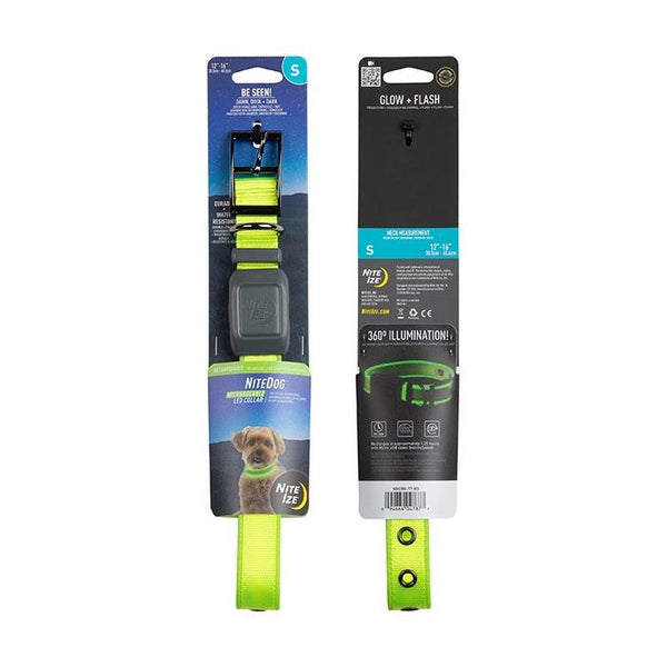 Nite Ize NiteDog Rechargeable LED Dog Collar, Lime/Green