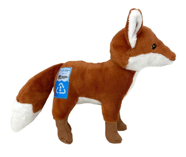 Spunky Pup Clean Earth Plush Fox Dog Toy