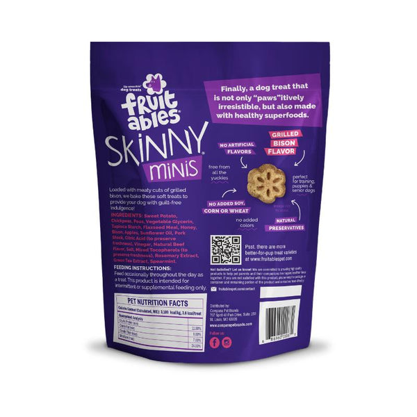 Fruitables Skinny Minis Grilled Bison Dog Treats