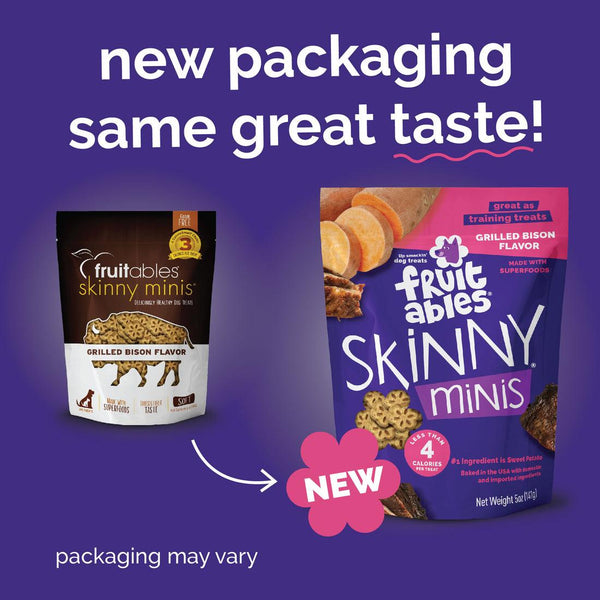 Fruitables Skinny Minis Grilled Bison Dog Treats