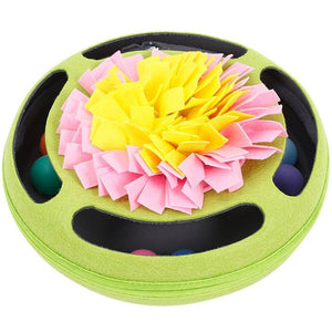 Injoya Puzzle Snuffle Cat Toy, Green