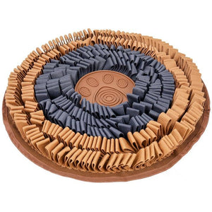 Injoya Cookie Snuffle Mat Dog Toy, Grey/Brown