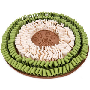 Injoya Cookie Snuffle Mat Dog Toy, White/Green