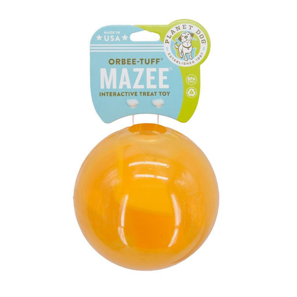 Planet Dog Orbee-Tuff Mazee Ball Dog Toy, Orange