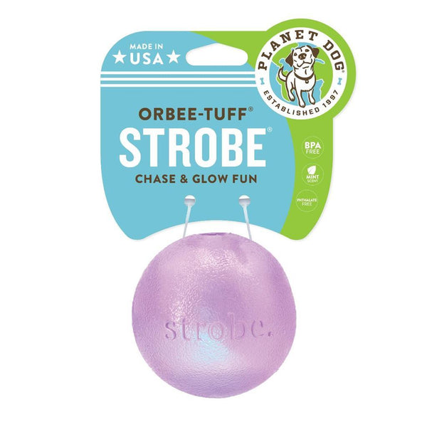 Planet Dog Orbee-Tuff Strobe Ball Dog Toy, Purple